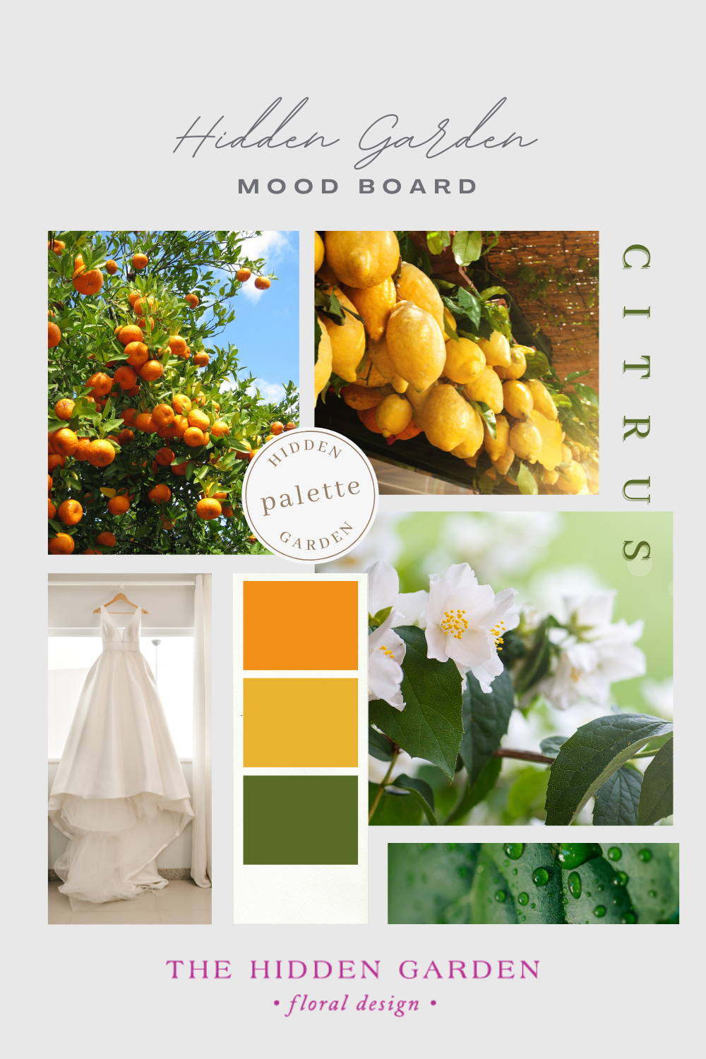 Summer Wedding Floral Color Palettes
