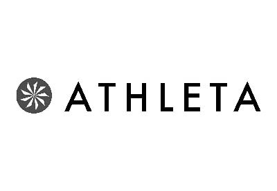 Athleta logo on a white background